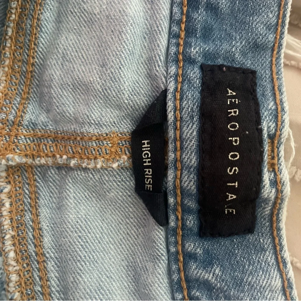 Aeropostale Faded‎ Blue Button-Up Mini Skirt